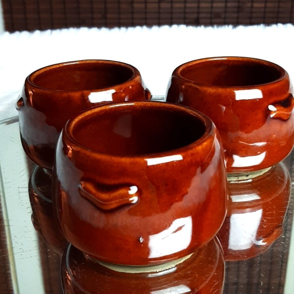 WESTBLEND. 3 Brown Casserole  Crocks  Vintage‎ Set Of 3 x 3